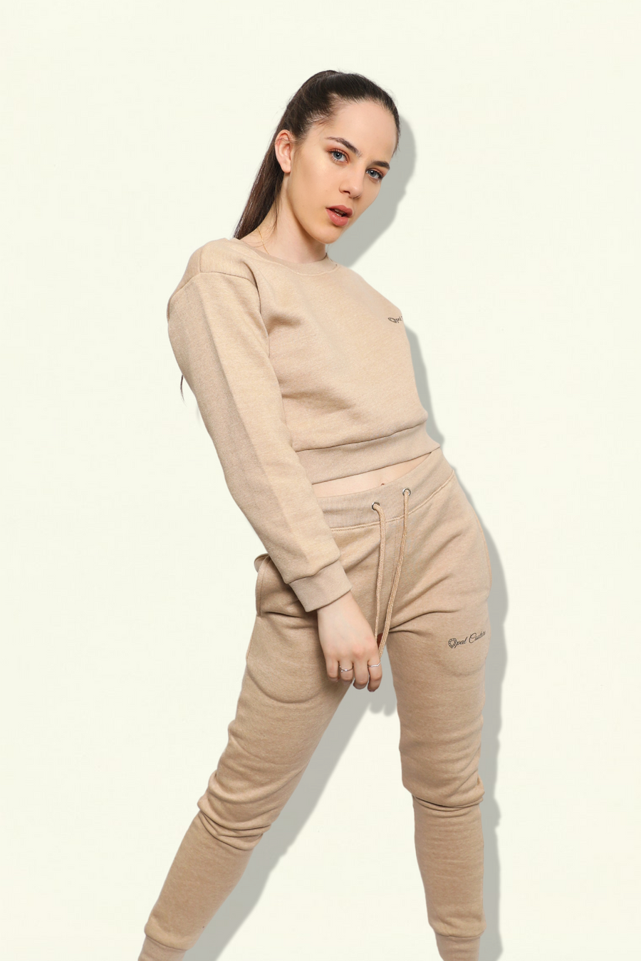 Crew Neck Tracksuit - Beige