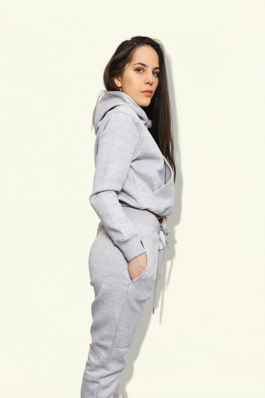 Tie-Hem Tracksuit - Grey